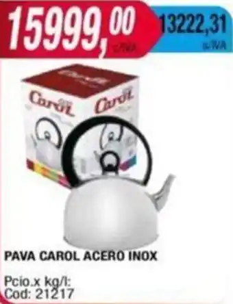 Maxiconsumo PAVA CAROL ACERO INOX oferta