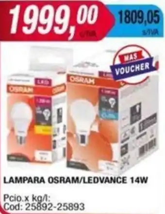 Maxiconsumo LAMPARA OSRAM/LEDVANCE 14W oferta