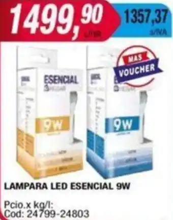 Maxiconsumo LAMPARA LED ESENCIAL 9W oferta