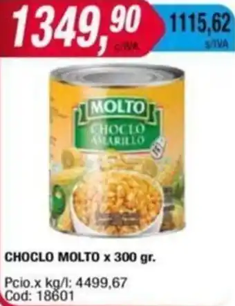 Maxiconsumo CHOCLO MOLTO x 300gr oferta