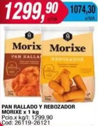 Maxiconsumo PAN RALLADO Y REBOZADOR MORIXE x 1kg oferta