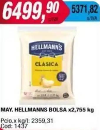 Maxiconsumo MAY. HELLMANNS BOLSA x 2,755kg oferta