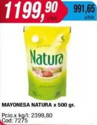 Maxiconsumo MAYONESA NATURA x 500gr oferta