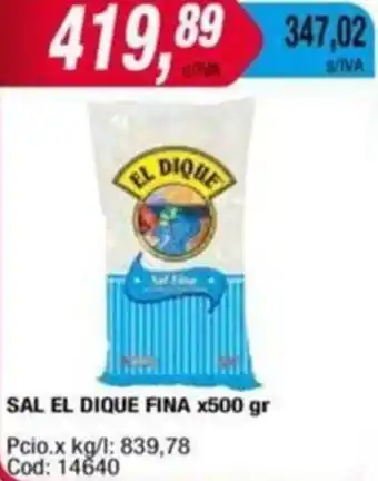 Maxiconsumo SAL EL DIQUE FINA x 500gr oferta