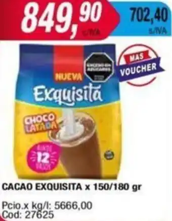 Maxiconsumo CACAO EXQUISITA x 150/180gr oferta