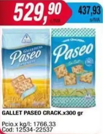 Maxiconsumo GALLET PASEO CRACK. x 300gr oferta