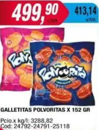 Maxiconsumo GALLETITAS POLVORITAS X 152GR oferta