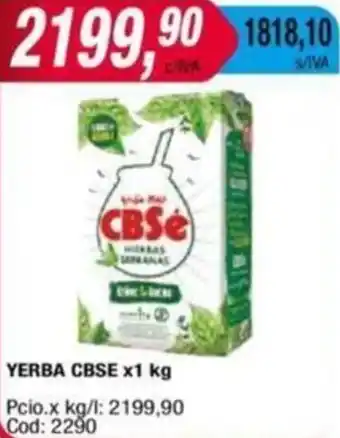 Maxiconsumo YERBA CBSE x 1kg oferta