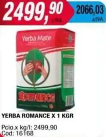 Maxiconsumo YERBA ROMANCE X 1KG oferta