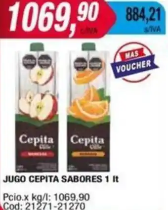 Maxiconsumo JUGO CEPITA SABORES 1It oferta