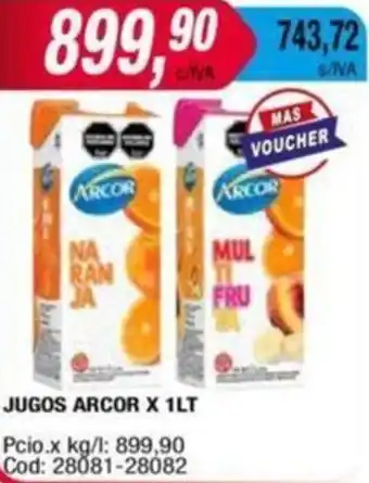 Maxiconsumo JUGOS ARCOR X 1LT oferta