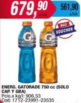 Maxiconsumo ENERG. GATORADE 750cc oferta