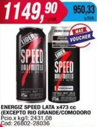 Maxiconsumo ENERGIZ SPEED LATA x 473cc oferta