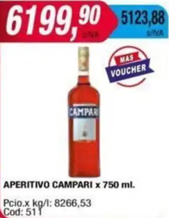 Maxiconsumo APERITIVO CAMPARI x 750ml oferta