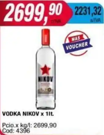 Maxiconsumo VODKA NIKOV x 1lt oferta