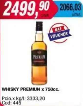 Maxiconsumo WHISKY PREMIUN x 750cc oferta
