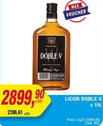 Maxiconsumo LICOR DOBLE V x 1lt oferta