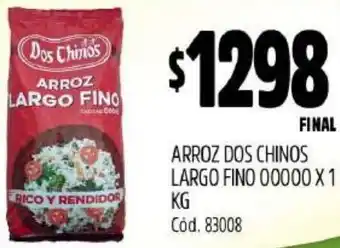 Supermercados Yaguar ARROZ DOS CHINOS LARGO FINO 00000 X 1kg oferta