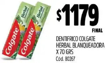 Supermercados Yaguar DENTIFRICO COLGATE HERBAL BLANQUEADORA X 70GR oferta