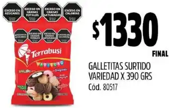 Supermercados Yaguar GALLETITAS SURTIDO VARIEDAD X 390GR oferta