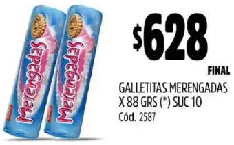 Supermercados Yaguar GALLETITAS MERENGADAS X 88GR oferta