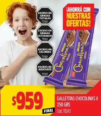 Supermercados Yaguar GALLETITAS CHOCOLINAS X 250gr oferta