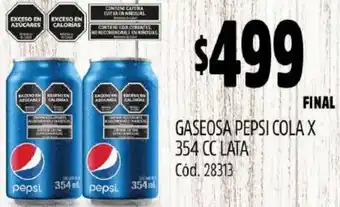 Supermercados Yaguar GASEOSA PEPSI COLA X 354CC LATA oferta