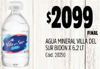 Supermercados Yaguar AGUA MINERAL VILLA DEL SUR BIDON X 6,2LT oferta