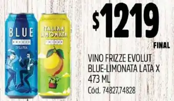 Supermercados Yaguar VINO FRIZZE EVOLUT BLUE-LIMONATA LATA X 473ML oferta