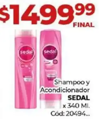 Diarco Shampoo y Acondicionador SEDAL x 340ml oferta