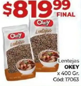 Diarco Lentejas OKEY X 400GR oferta