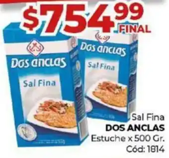 Diarco Sal Fina DOS ANCLAS Estuche x 500GR oferta