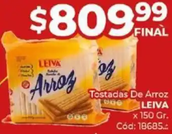 Diarco Tostadas De Arroz LEIVA x150gr oferta