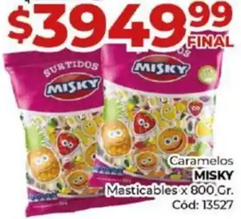 Diarco Caramelos MISKY Masticables x 800gr oferta