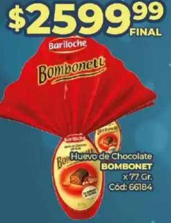 Diarco Huevo de Chocolate BOMBONET x 77gr oferta