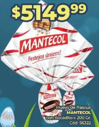 Diarco Huevo de Pascua MANTECOL con Bocadito x 200gr oferta