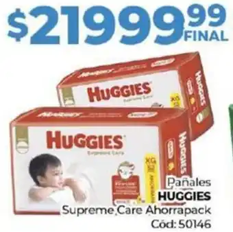 Diarco Pañales HUGGIES Supreme Care Ahorrapack oferta