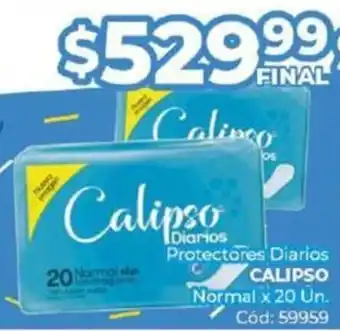 Diarco Protectores Diarios CALIPSO Normal x 20 Un oferta