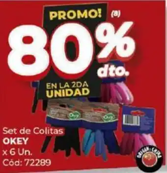Diarco Set de Colitas OKEY x 6 Un oferta