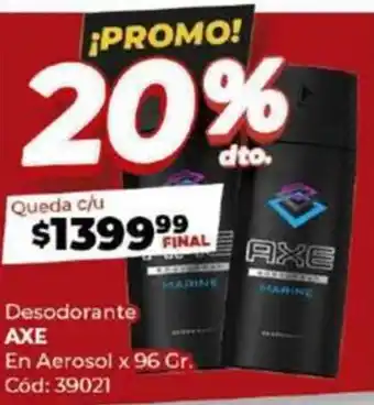 Diarco Desodorante AXE En Aerosol x 96gr oferta