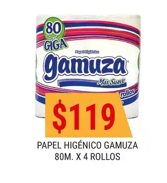 Supermercados Zeta Gamuza Papel Higénico 80m. x 4 Rollos oferta
