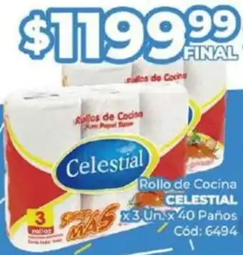Diarco Rollo de Cocina CELESTIAL x 3un x 40 Paños oferta
