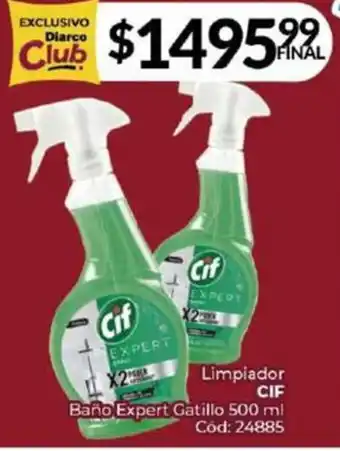 Diarco Limpiador CIF Baño Expert Gatillo 500ml oferta