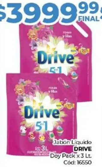 Diarco Jabón Líquido DRIVE Doy Pack x 3lt oferta