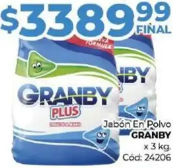 Diarco Jabón En Polvo GRANBY x 3kg oferta