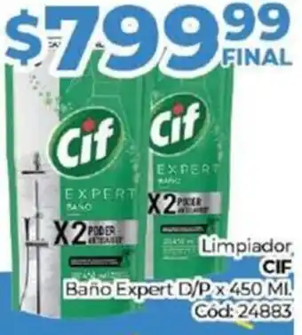 Diarco Limpiador CIF Baño Expert D/P x 450ml oferta