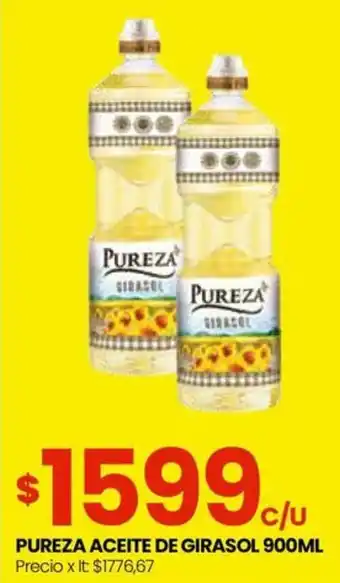 Punto Mayorista PUREZA ACEITE DE GIRASOL 900ML oferta