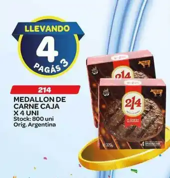 Carrefour Maxi 214 Medallon de Carne Caja x 4 Uni oferta