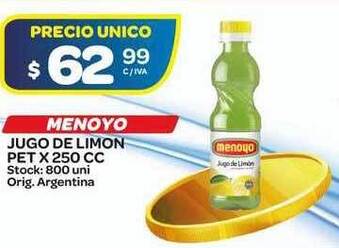 Carrefour Maxi Menoyo Jugo de Limon Pet x 250cc oferta