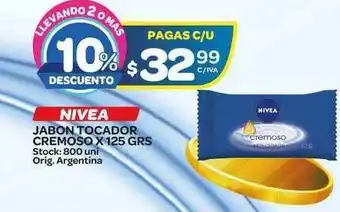 Carrefour Maxi Nivea Jabon Tocador Cremoso x 125grs oferta